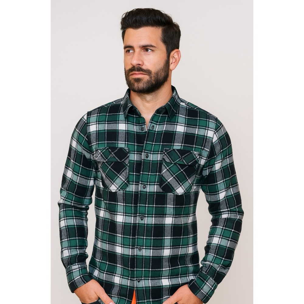 Raw Yarn flannel button down